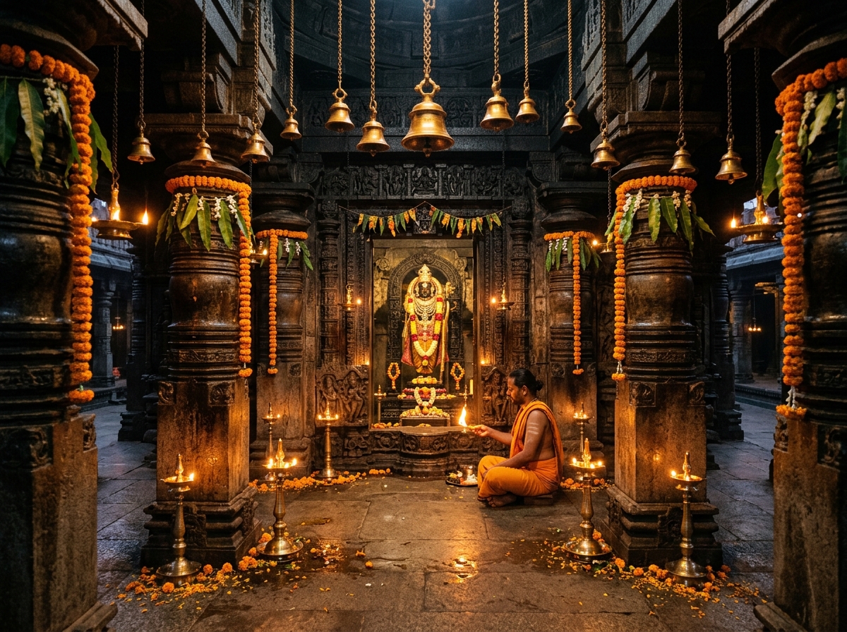 Sacred Mandir Garbhagriha