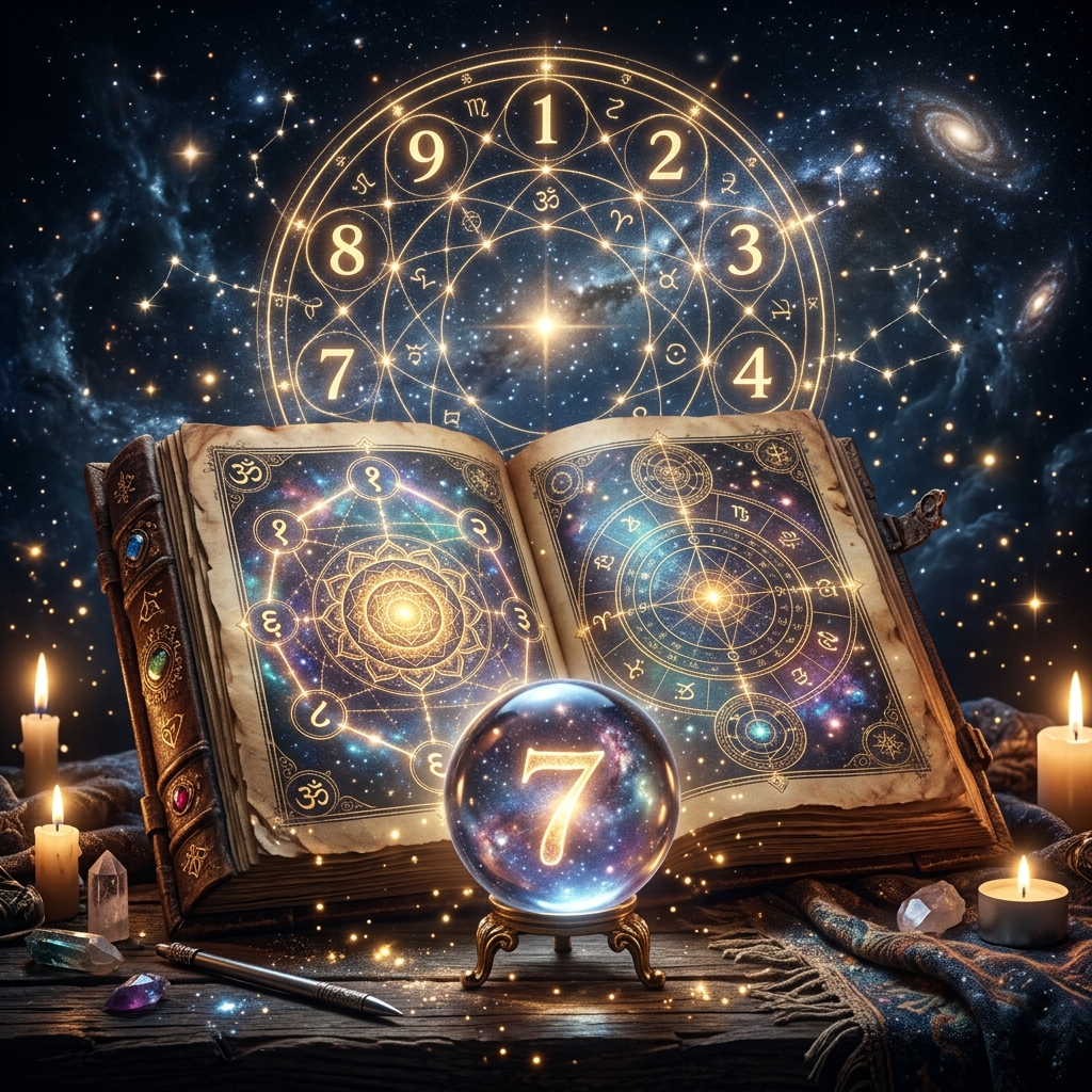 Vedic Numerology Cosmic Book and Crystal Ball